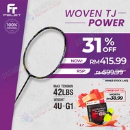 【FREE STRING & GRIP】 FELET Woven TJ Power V2 (Yellow) Badminton Racket -Japan Graphite with Nano Sci