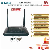 D-Link DSL-2750E N300 Wireless Port WiFi Router Modem 3G NAS Storage Samba