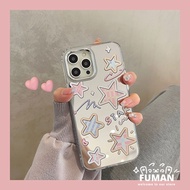 Mirror Colorful Checkered Stars Phone Case For Vivo V50 V40 V40E V30E V30 V29 V27 V27E V29E V25E V23