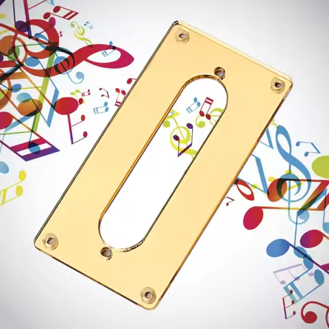 Flat Pickup Mounting Ring, Bridge Neck Pickups Cover Frame, Replacement Part for Precision Electric