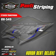 Transparent Striping Sticker Honda Beat Deluxe Motorcycle Body Accessories 2020,2021,2022 Variation Simple Design