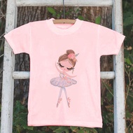 Casual Wear Kids Clothes Pink Swan Ballet T-Shirt, Girls And Boys, Short Sleeve T-Shirt, Summer Clothes, 2021 Kids Clothes  Short-Sleeved