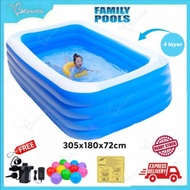 🔥4 Layer Giant Swimming Pool Inflatable Kolam Renang Family Pool Kolam Mandi Kolam Murah