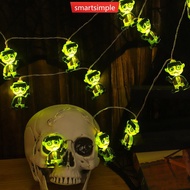 SMARTSIMPLE LED Halloween Pumpkin Bat Lantern String Ghost House Party Paradise Horror Decorative La