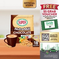 SUPER NutreMill Chocolate Instant 3in1 Cereal Drink, 18 sachets