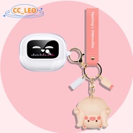 For UGREEN EchoBuds Magic Transparent Soft Case Cartoon Piggy Duck Cute Astronaut Bear Keychain Pend