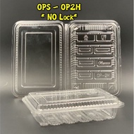 Ops2h / GO2H (100pcs) Bakery Disposable Plastic Food Box/Bekas Makanan