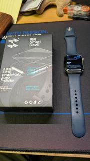 Apple Watch Series 7 45mm 不鏽鋼 LTE 連藍色錶帶