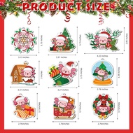 27 Pcs Axolotl Christmas Ornament for Christmas Tree Axolotl Ornament Wooden Axolotl Decoration Axol