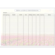 1-sided printed A4 guest tracking board with wallpaper