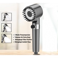Bathroom Shower Head Built-In Filter 3-Mode High Pressure Hand Shower Adjustable Water Pressure - Kenji Shop