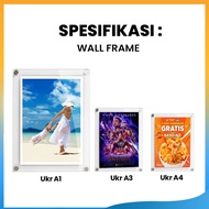 Acrylic Wall Mount A1 Wall Frame Display Acrylic Poster A1