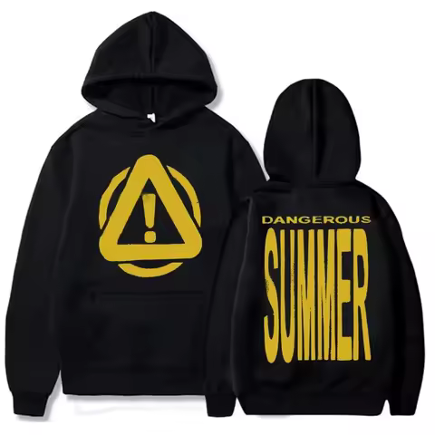 DANGEROUS SUMMER WARNING Fashion Print Hoodie Yeat Singer Neutral Winter Hoodie HipHop Streetwear Co