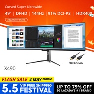PRISM+ X490 49 144Hz HDR Super Ultrawide DFHD Curved 32:9 [3840 x 1080] FreeSync Gaming Monitor