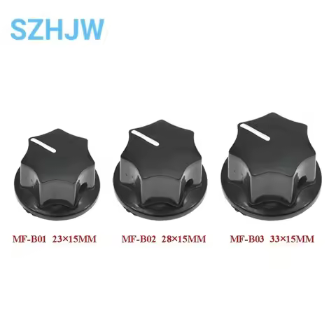 10PCS / LOT Bakelite Knob MF-B01 MF-B02 MF-B03 Hexagonal Potentiometer Band Switch Cap Inner Hole 6M