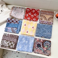 Multifunctional Scarves Square Cotton Scarf Floral Head Scarf Hairband 68x68cm
