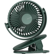 JISULIFE Clip on Desk Fan, Operated Stroller Fan, Small Portable 4000mAh Rechargeable Fan with 4 Spe