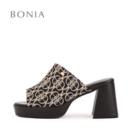 Bonia Black Lorenza Heeled Sandals | Kasut Sandal