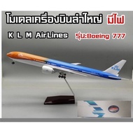 Big Airplane Model With Lights klm airlines boeing777