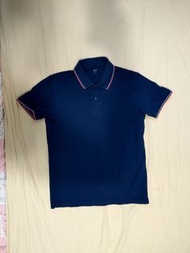 UNIQLO DRY-EX 短袖排汗POLO衫 深藍色 男款M號 二手 編號193630 聚酯纖維+棉