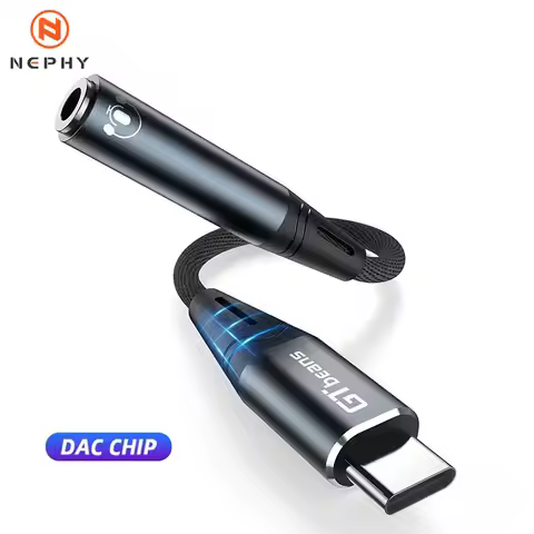 USB Type C to 3.5mm Earphone Jack OTG Adapter DAC Chip USB C 3.5 mm Headphone Audio Aux Cable For Xi