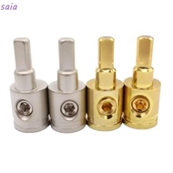 SAIA Car Audio Connector, Gold Silver 0GA 4GA 8GA Car Speaker Wire Terminal, Pure Copper Wire Reduce