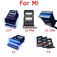 Original Micro Nano SIM Card Holder Tray Chip Slot Holder Adapter Socket + Pin For Xiaomi Mi 12 11T Mi 11 Lite Mi 11 Pro