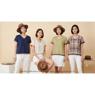 Hill Tribe Style Shirt Comfortable Cotton Fabric Pompom-Decorated Shirt Quantity