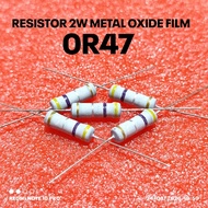 (PER 5 PIECES) 2W 2WATT RESISTOR 0R47 0.47R 0.47 OHM CF 5% ROHS