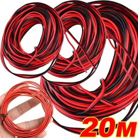 22AWG 2PIN Electrical Wire Red Black Cable Tinned Copper PVC Insulated for Single Color LED Strip Li