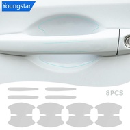 【FY】  8Pcs TPU Car Door Bowl Sticker Clear Door Bowl Handle Protection Sticker Paint Surface Film An