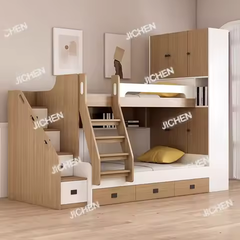 JC Customizable Upper and Lower Beds Customized Whole House Double Dislocation Bed with Wardrobe