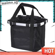 Bicycle Front Basket Pet Dog Carry Pouch 2in1 Detachable Cycling Handlebar Tube Hanging Fold Baggage