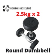[Ready Stock ] 2.5kg Round Dumbbell 2 PCS Round Fixed Weight Dumbbell Fitness Home Gym Dumbbell Set