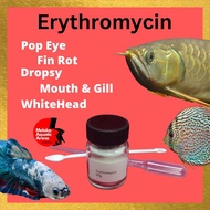 E-mycin Fish Medicine/Ubat Ikan /红霉素 Fish Medication/ Fish disease [20g] FREE Scoop