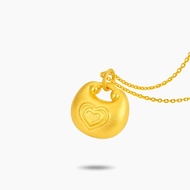 Love & Co. 9IN Blessed Heart Lock 999 Gold Pendant