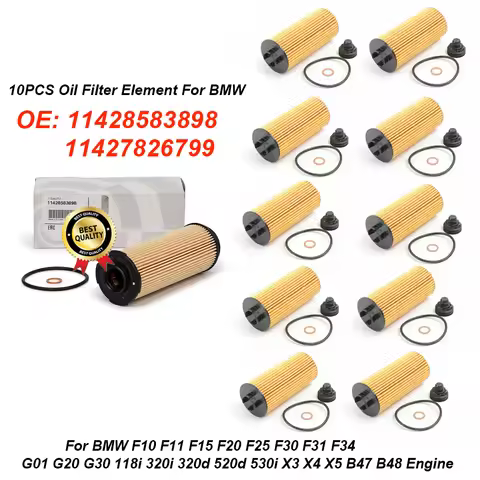 10PCS Oil Filter Element 11428583898 11427826799 04152-WAA02 11427788460 For BMW G01 G20 G30 118i 32
