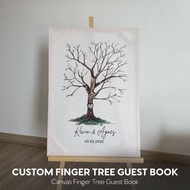 Finger Tree Canvas Guest Book