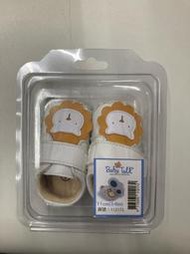 嬰兒洗禮鞋 Baby talk 嬰兒床鞋 11公分（3-6m)獅子 白色中性 幼兒休閒鞋 學步鞋