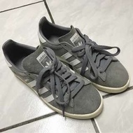 ADIDAS ORIGINALS CAMPUS 灰色 麂皮 女鞋 22.5CM