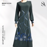 JUBAH MUSLIMAH - Bersulam, 9 warna | BECKY #12192