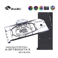 BYKSKI A-SP7900XTX-X GPU Water Block For Sapphire RX 7900 XTX Nitro+ (incl. Backplate)