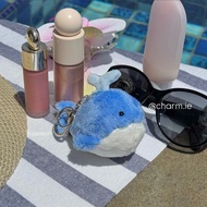 GANTUNGAN Charmie | Squeaky Blue Whale Bag Charm Cute Keychain Orca Paus Cute Bag Hanger Plush Toy D