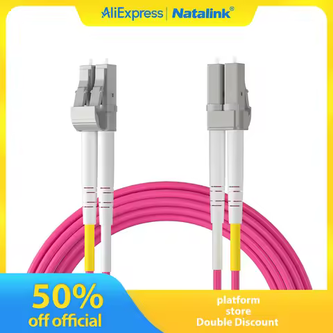 Natalink OM4 LC-LC UPC Duplex Fiber Patch Cable LSZH Jacket 10G/40G/100G for Cisco/Juniper SFP+/QSFP