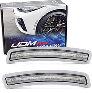 iJDMTOY Euro Frosted White Clear Front Bumper Side Marker Reflex Lens Compatible With BMW 2019-26 G2