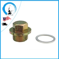 DRAIN PLUG WITH GASKET PROTON SAGA ISWARA WIRA WAJA KIA HYUNDAI HONDA OIL SUMP NUT WASHER