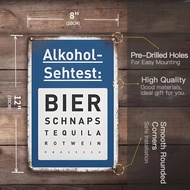 1pc Vintage Wooden Alcohol Vision Test Decor - Funny Idiom Wooden Board, Suitable For Men's Cave Pla