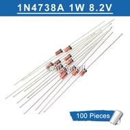 ไดโอด Zener 1W 8.2V 1N4738A DO-41 8V2 100ชิ้นของแท้