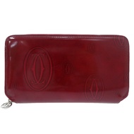 Excellent condition Cartier Happy Birthday round zipper wallet L3000721, silver hardware, enamel cal