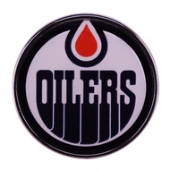 Edmonton Oilman Logo Brooch Ice Ball Sports Professional Team Badge